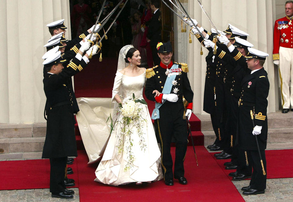 Im Gegensatz zu Meghans Brautkleid war jenes von Prinzessin Mary verspielter. (Bild: Getty Images)