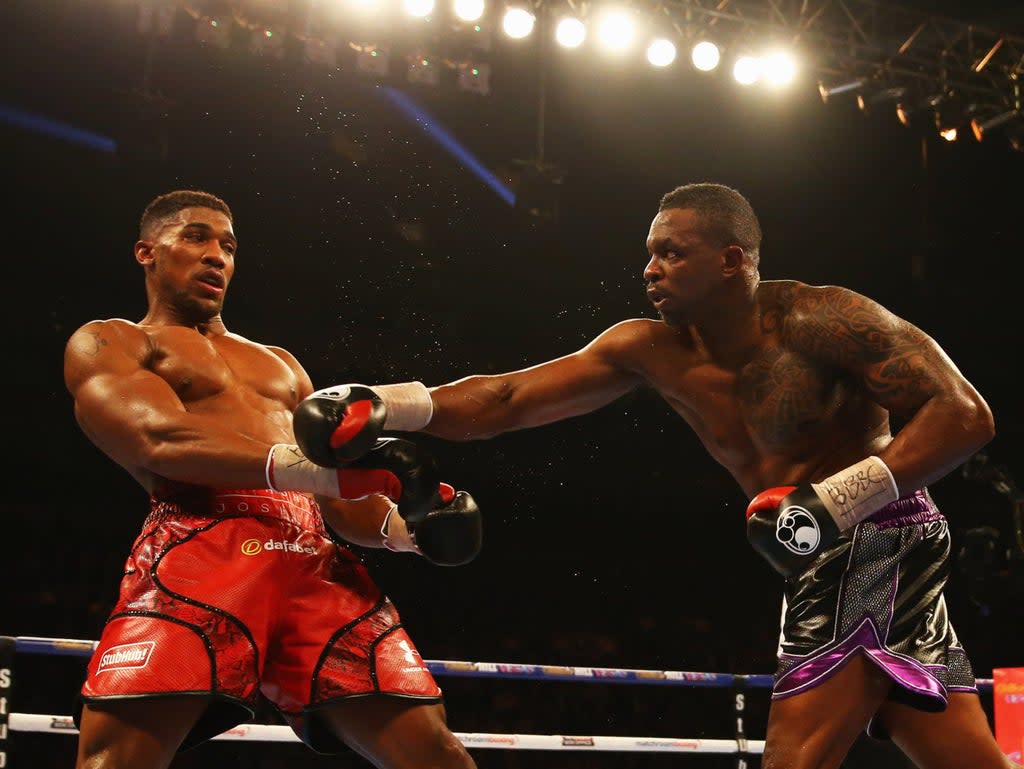 Anthony Joshua (left) stopped Dillian Whyte in 2015 (Getty Images)