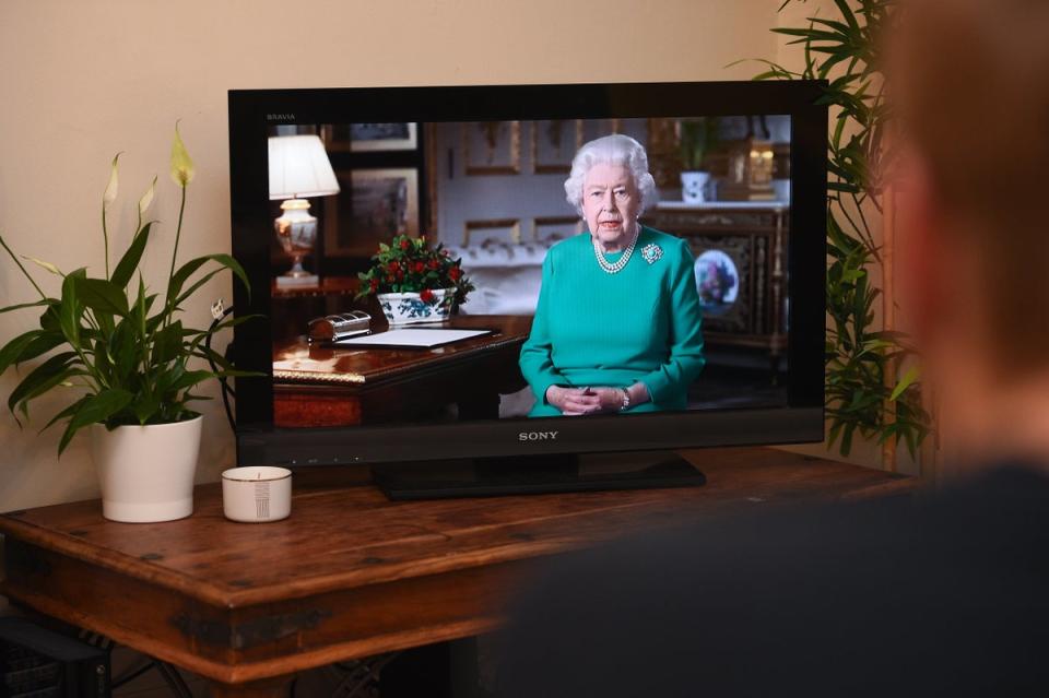 The Queen delivered an address to the nation during the first Covid-19 lockdown on April 5, 2020 (Kirsty O’Connor/PA) (PA Archive)