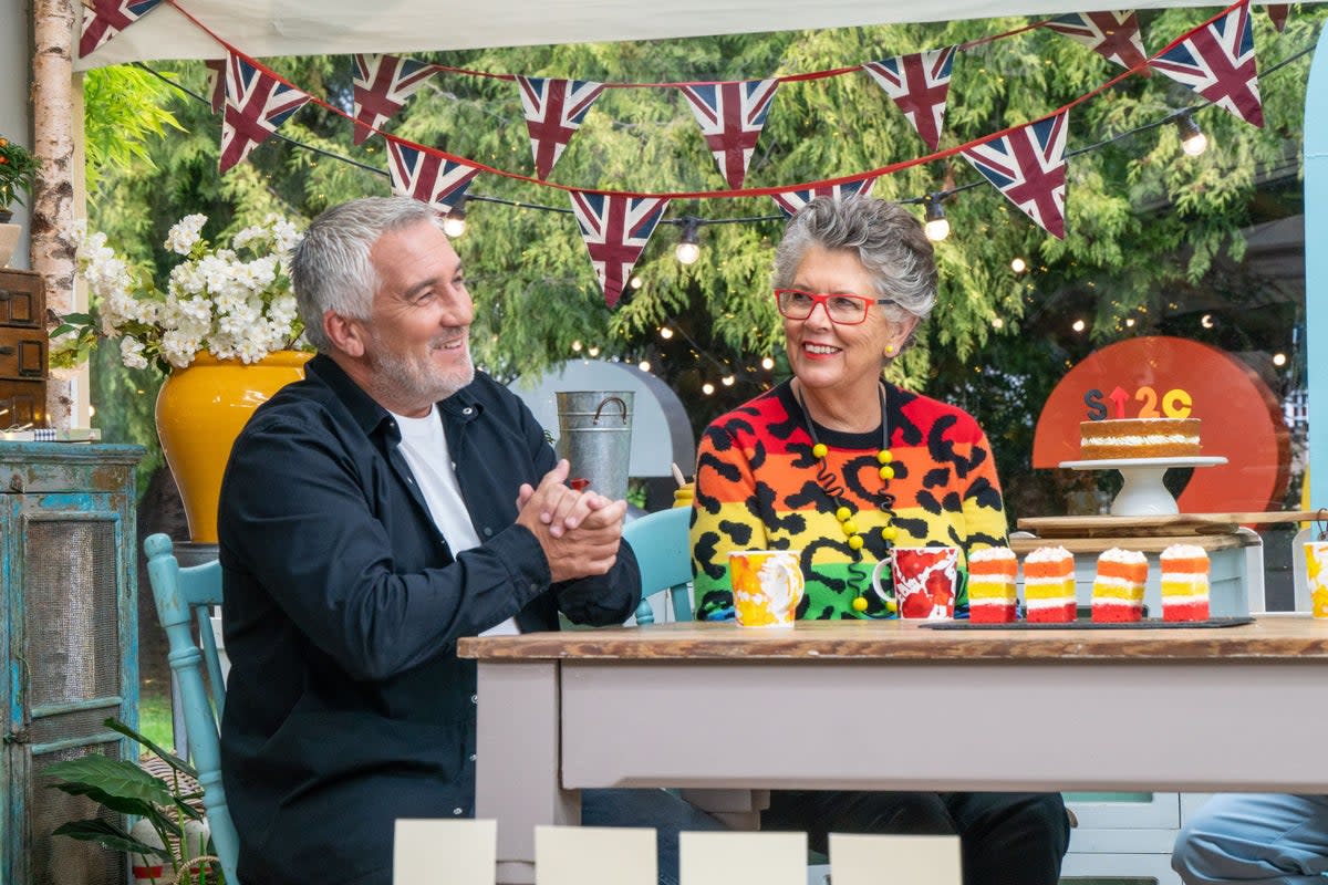 Paul Hollywood and Prue Leith. In the new year special they will be judging previous contestants who have been invited back  (Channel 4/Love Productions/Mark Bourdillon/PA Archive)