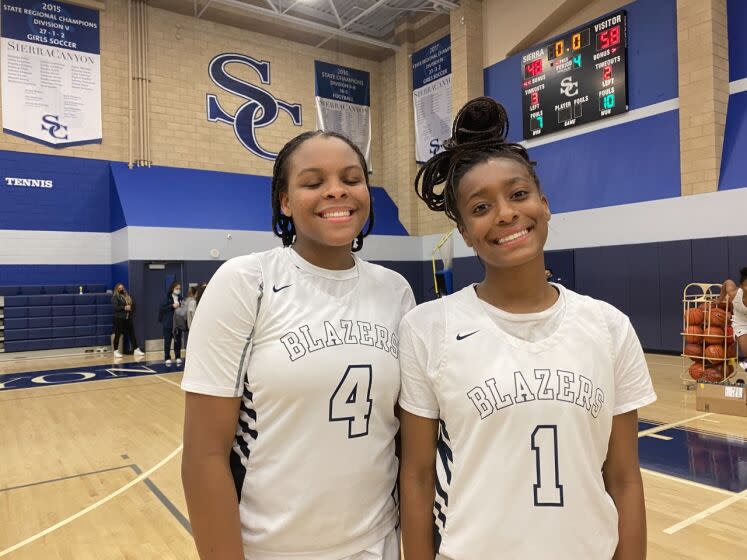 Sierra Canyon freshman MacKenly Randolph and Izela Arenas.