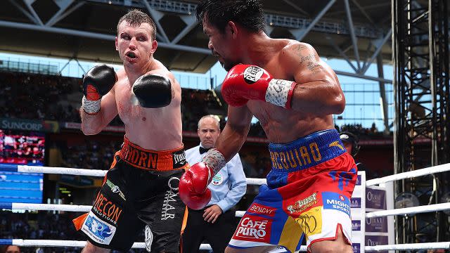 Horn and Pacquiao. Image: Getty