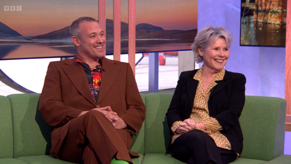 Will Young and Imelda Staunton were guests on The One Show. (BBC screengrab)