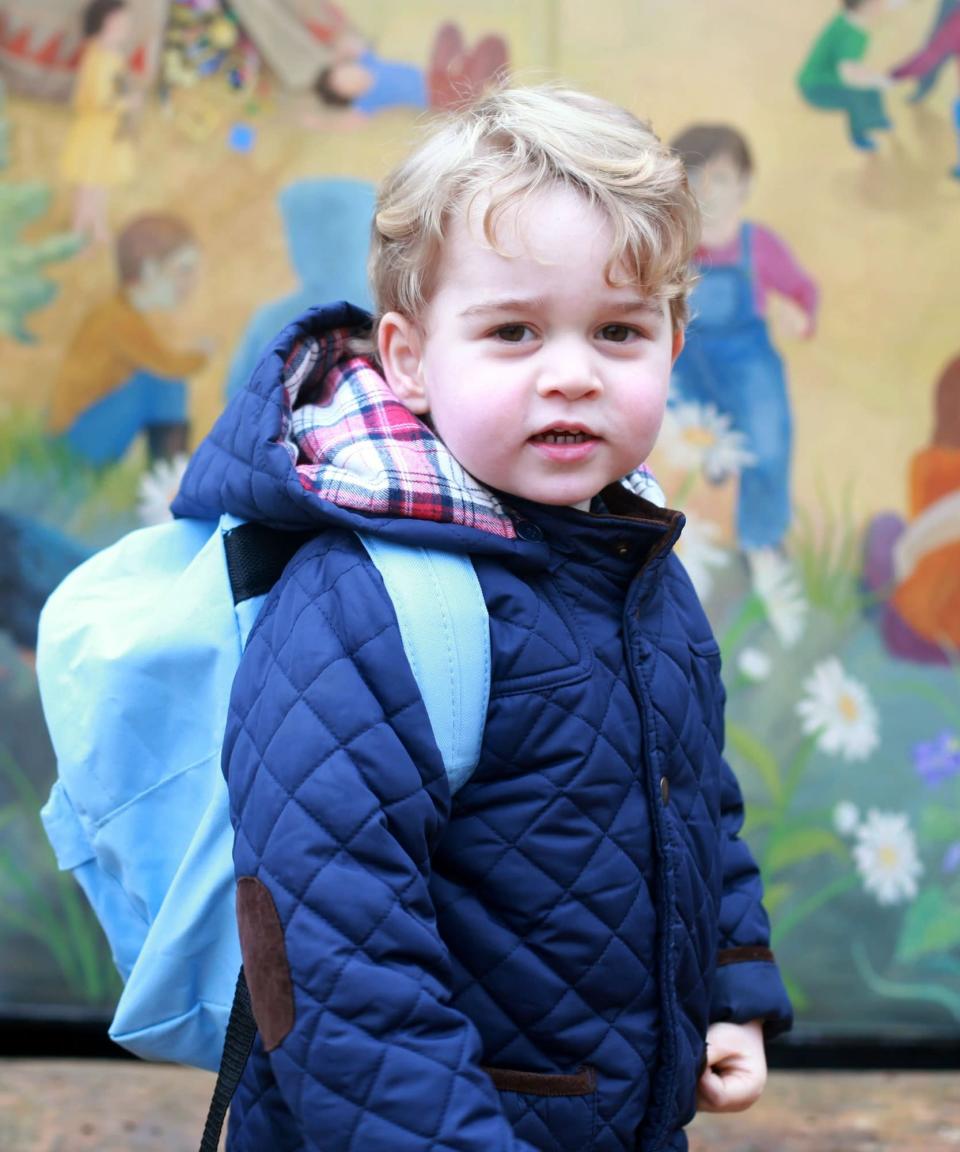 Prince George’s first day of nursery, 2016