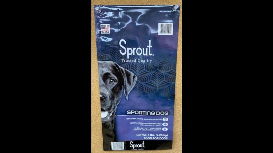 Sprout recalled dog food, June 2, 2021.