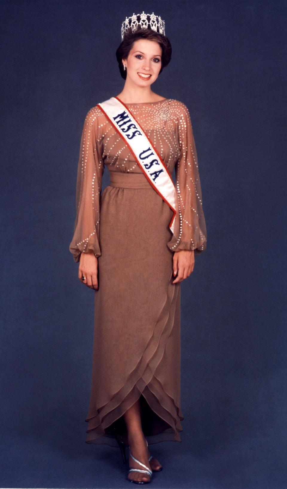 Terri Utley during Miss USA 1982.