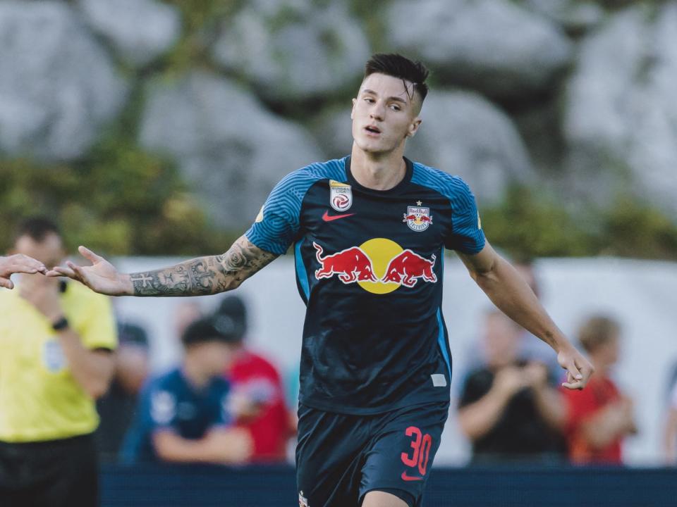 Slovenian 19-year-old Benjamin Sesko plays for RB Salzburg (EXPA/AFP via Getty Images)