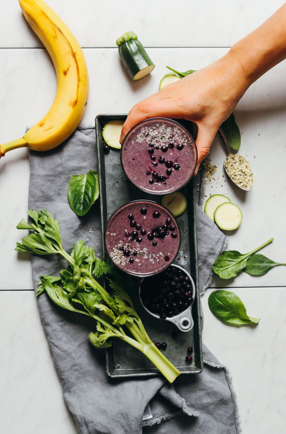 Creamy Zucchini Blueberry Smoothie