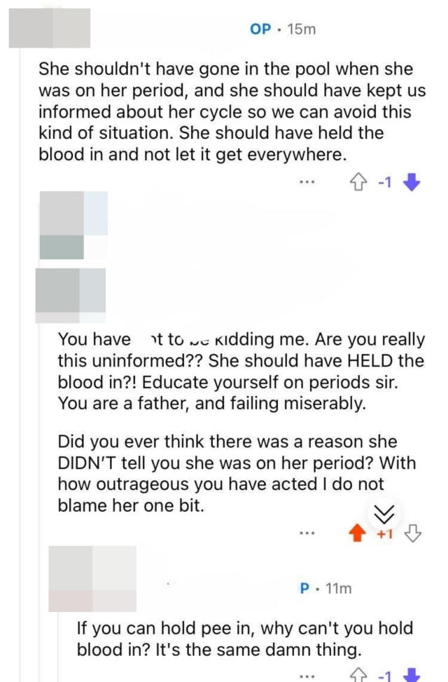 These comments on taking a bath while on your period : r/badwomensanatomy