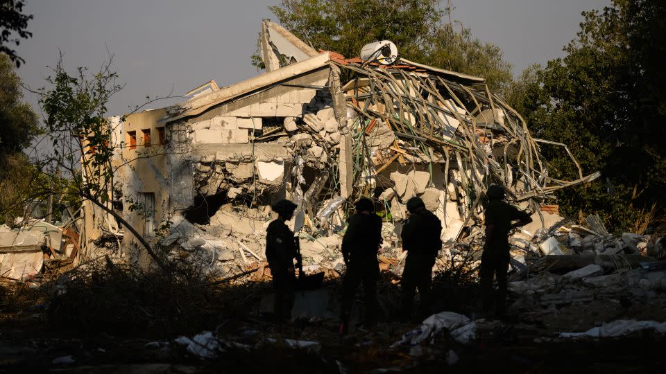 A home destroyed during the attack by Hamas is seen within Kibbutz Be'eri on October 14, 2023 in Be'eri, Israel. - Leon Neal/Getty Images