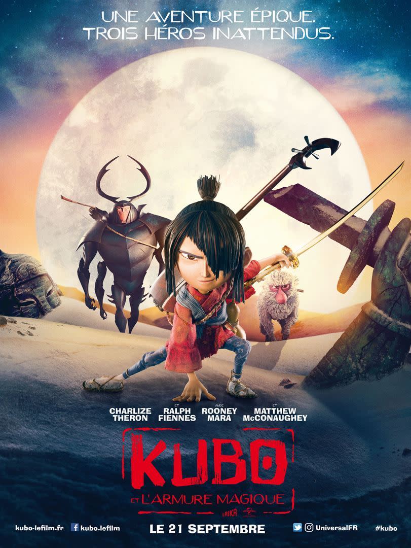 <p>Attendu aussi bien par les petits que par les grands, Kubo et l’Armure Magique s’impose déjà comme le film animé de la rentrée. </p><p><b>Date de sortie : </b>21 septembre 2016<br></p>