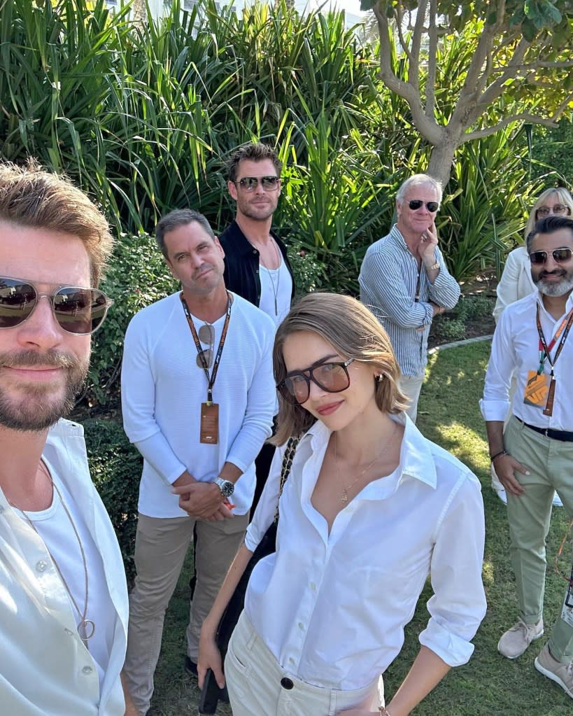 Liam Hemsworth Steps Out With GF Gabriella Brooks at F1 Race