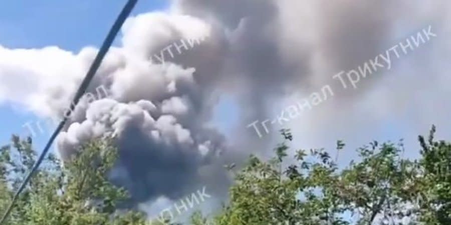 Ammunition depot explosions in occupied Sorokyne, Luhansk Oblast, May 13