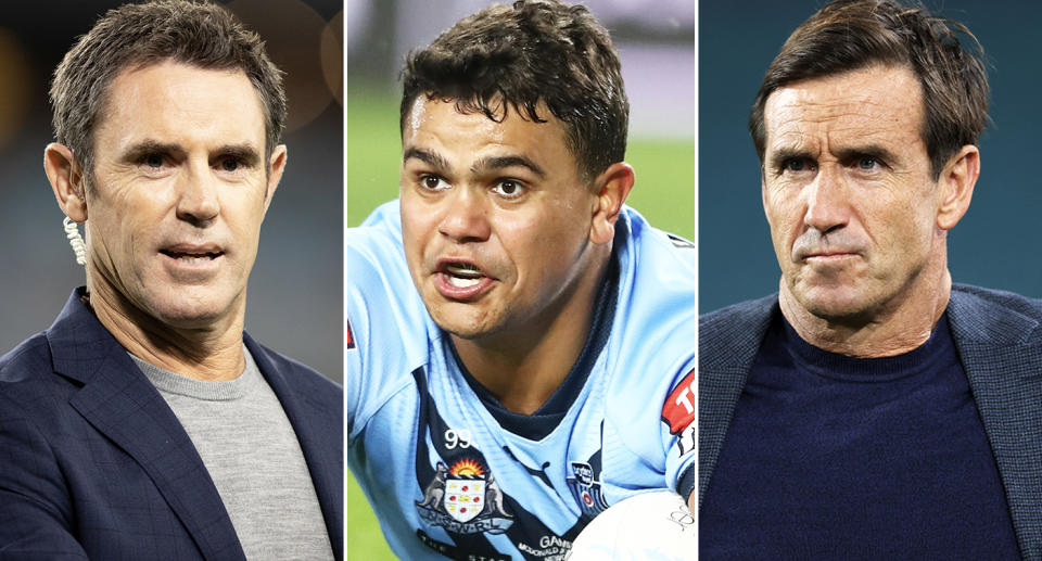 Brad Fittler, Latrell Mitchell and Andrew Johns.