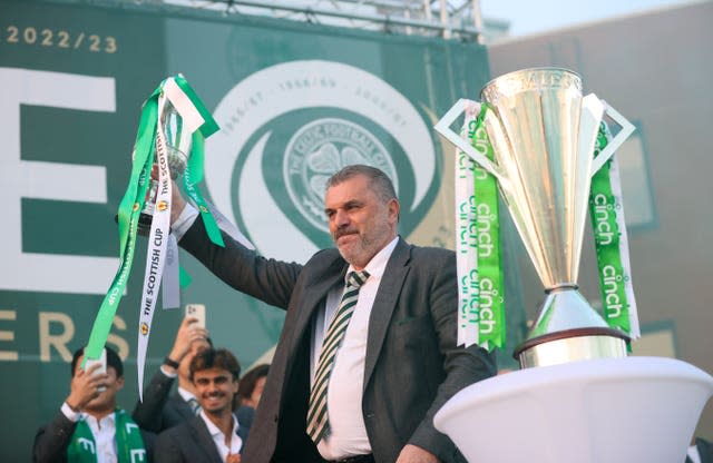 Ange Postecoglou left Celtic having secured a domestic treble