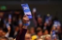 Delegates vote during a party congress of Germany's anti-immigration party Alternative for Germany (AFD) in Cologne Germany, April 23, 2017. REUTERS/Wolfgang Rattay