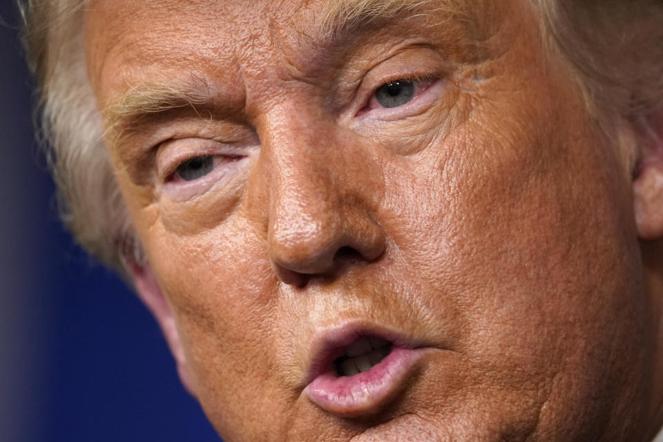 President Donald Trump speaks during a news conference at the White House, Wednesday, Sept. 16, 2020, in Washington. (AP Photo/Evan Vucci)