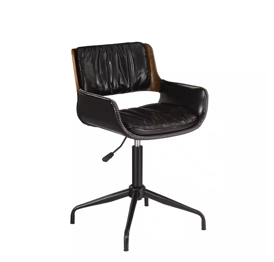 Athean black leather chair