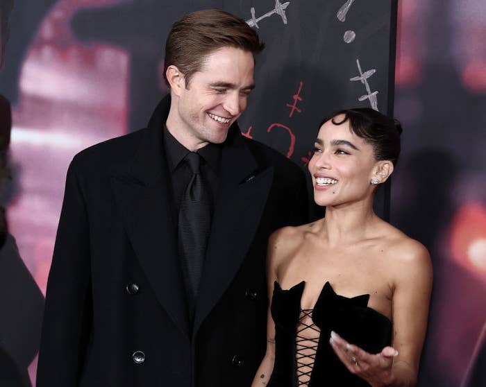 Robert Pattinson and Zoë Kravitz attend "The Batman" World Premiere