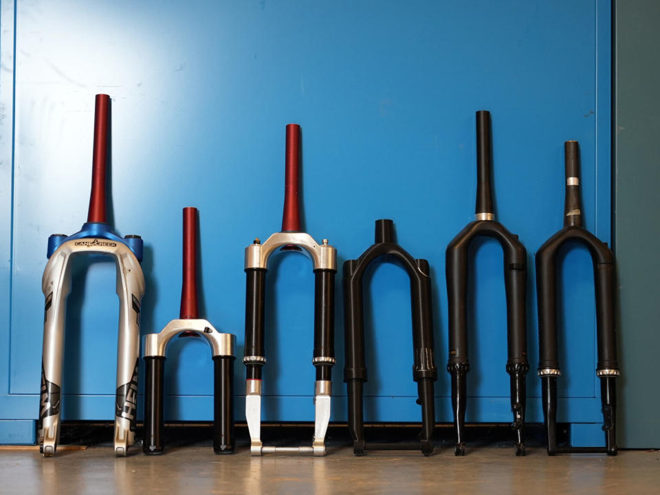 prototype test forks for cane creek gravel suspension fork