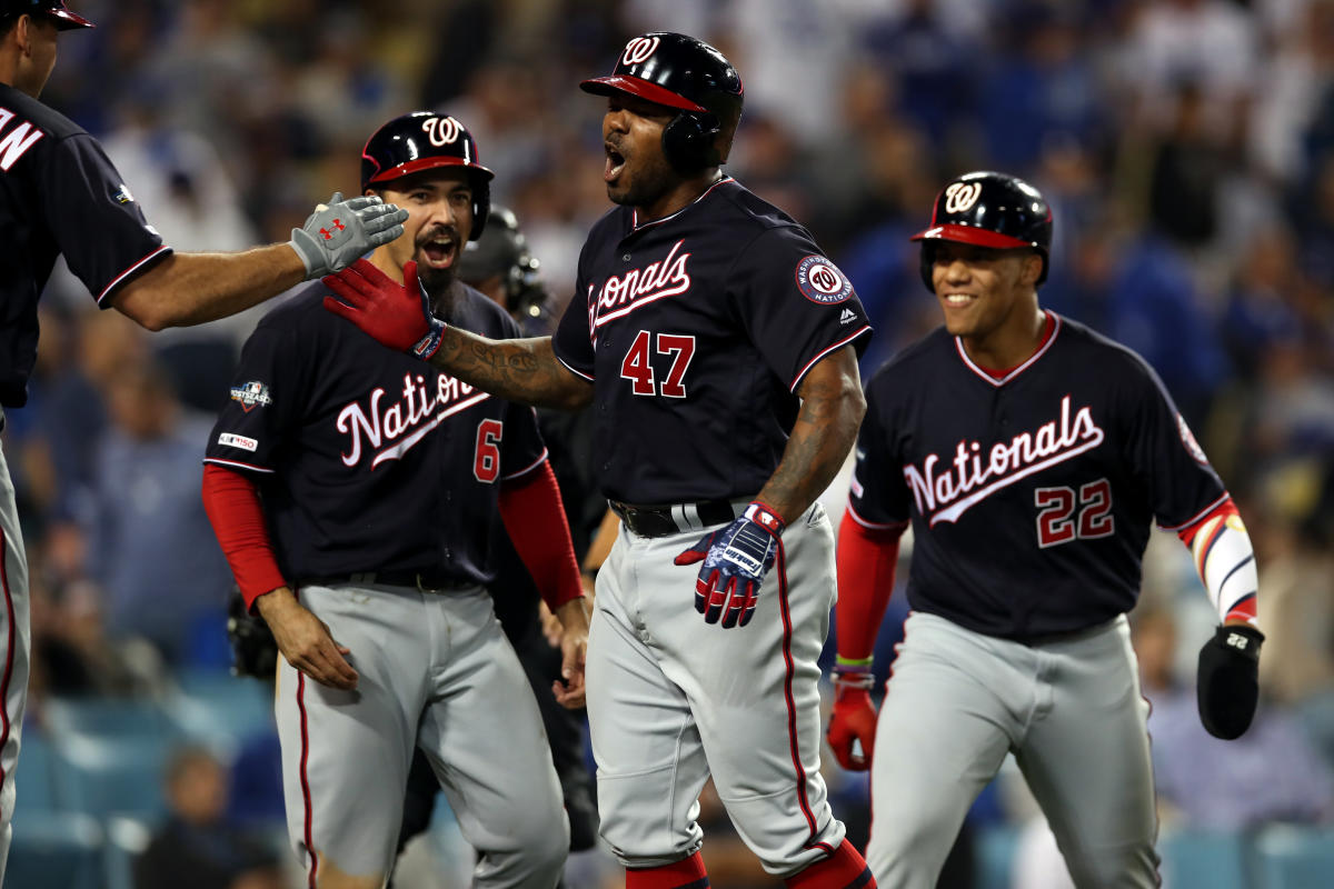 Howie Kendrick SMASHES grand slam to give Nationals lead vs Dodgers in NLDS  Game 5!