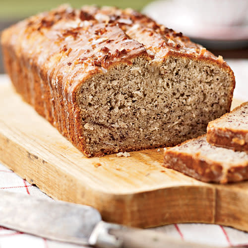 Coconut Banana Bread with Lime Glaze