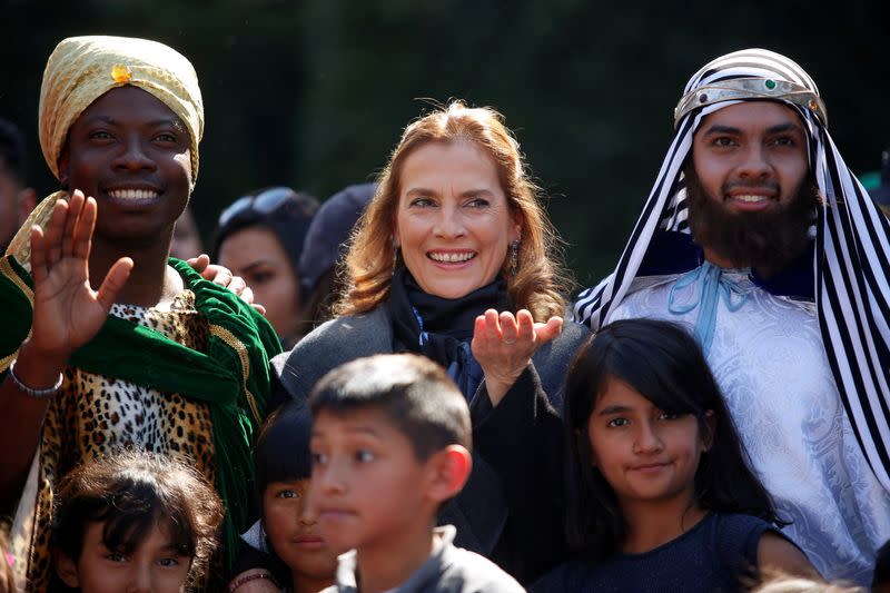 FILE PHOTO: FILE PHOTO: Beatriz Gutierrez Muller, wife of Mexico's President Andres Manuel Lopez Obrador, applauds during the celebrations the Three Kings' Day, or the Feast of the Epiphany, at Zocalo square in Mexico City