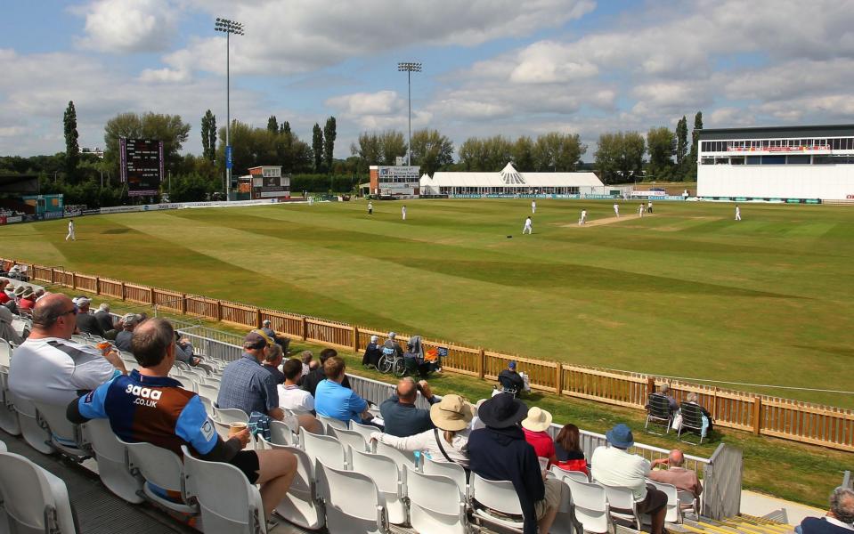 General view of play during Derbyshire CCC vs Essex CCC in the Specsavers County Championship Division 2 match at the County Ground in 2016