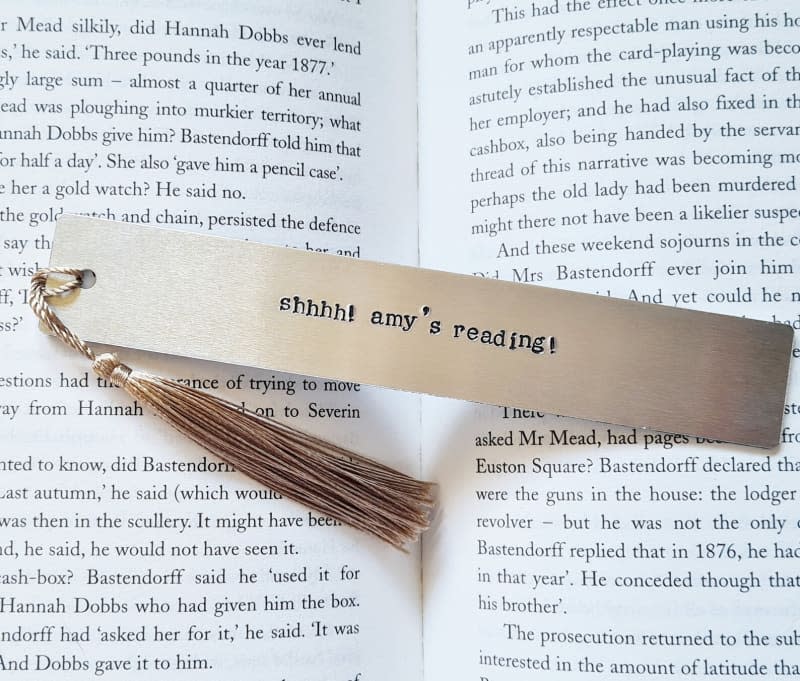 Engraved Metal Bookmark