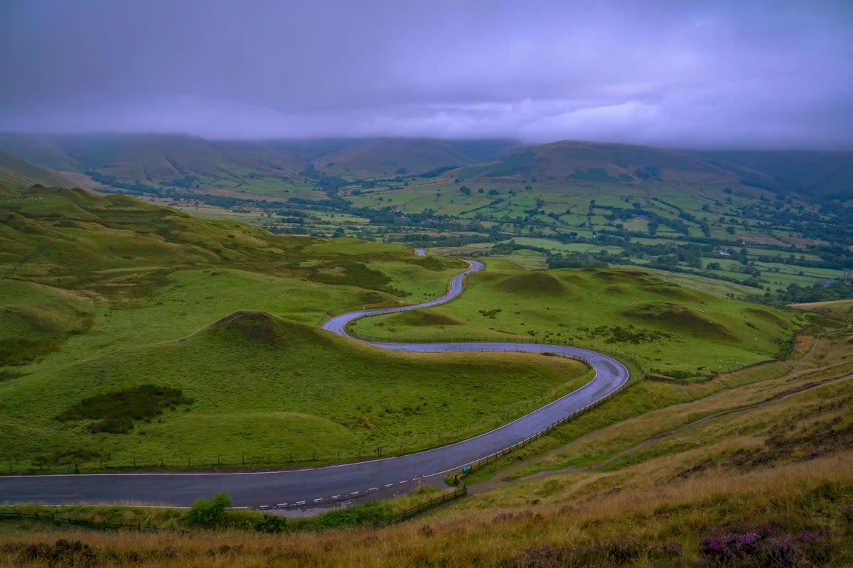 The view from the summit of Mam Tor, in the Peak District (PA Archive)