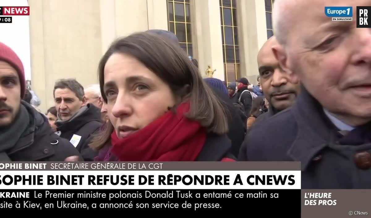 Sophie Binet (CGT) refuse de parler à CNews - CNews