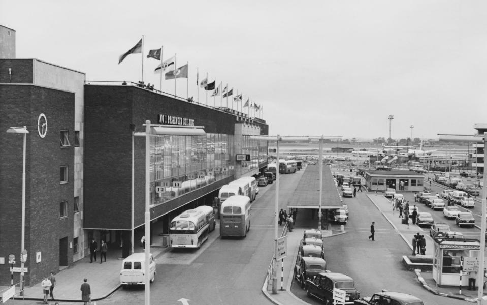 The No. 1 Passenger Building at London Airport, later Heathrow Airport, London, August 1963. (Photo by Les Graves/Fox Photos/Getty Images) - Getty