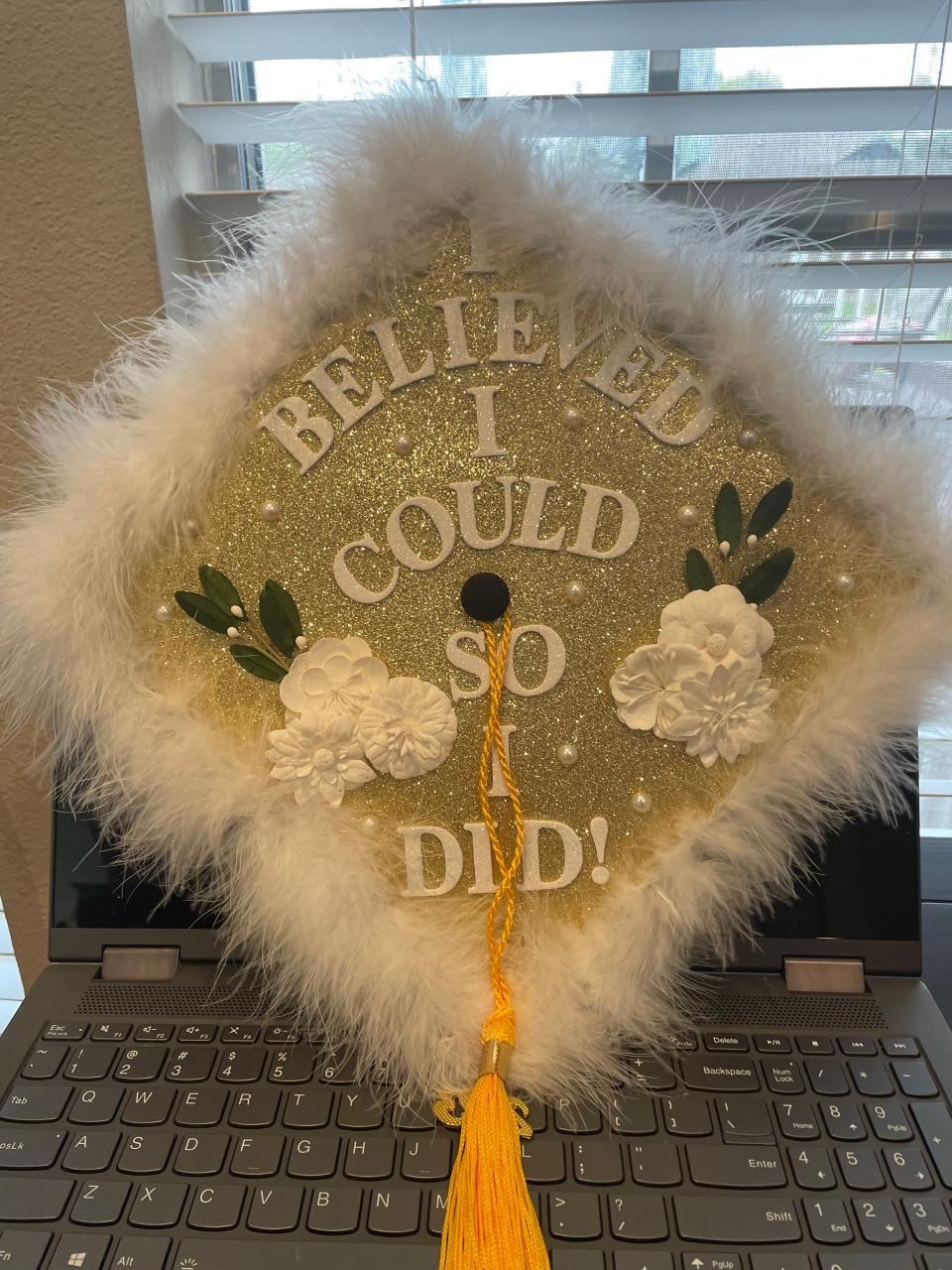 Aiyana Jones' mortarboard cap at had a simple message that attested to her sheer determination she could graduate from Xavier University of Louisiana after she'd been placed in a coma from a severe form of lupus.