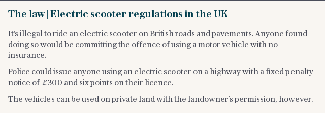 The law | Electric scooter regulations in the UK