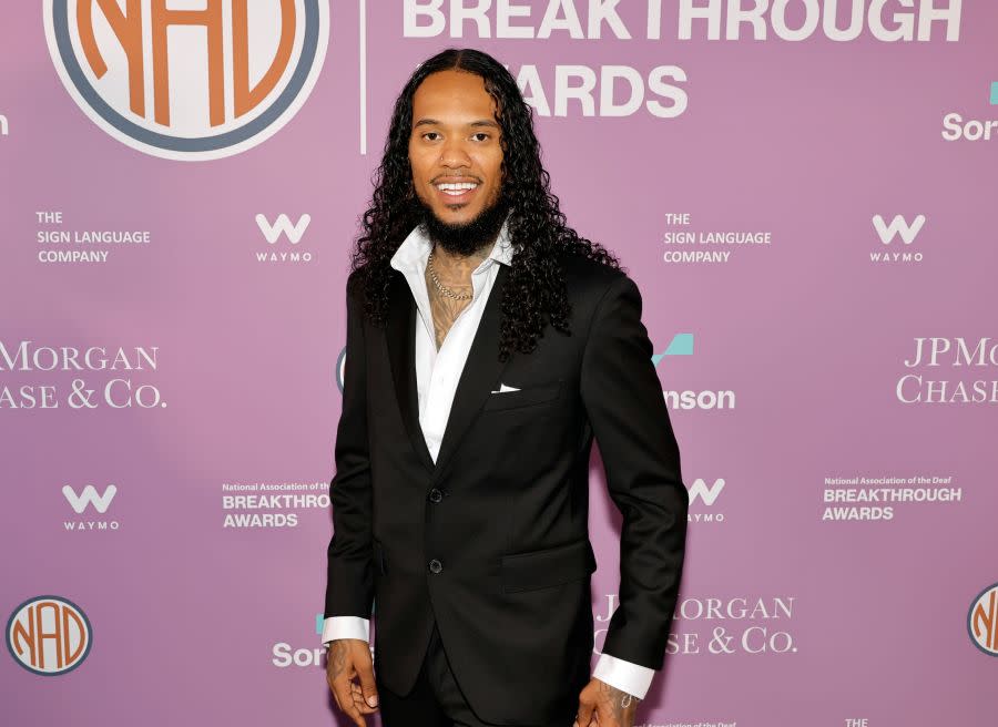 LOS ANGELES, CALIFORNIA – OCTOBER 25: Shaheem Sanchez attends The National Association Of The Deaf’s Breakthrough Awards at Audrey Irmas Pavillion on October 25, 2023 in Los Angeles, California. (Photo by Kevin Winter/Getty Images)