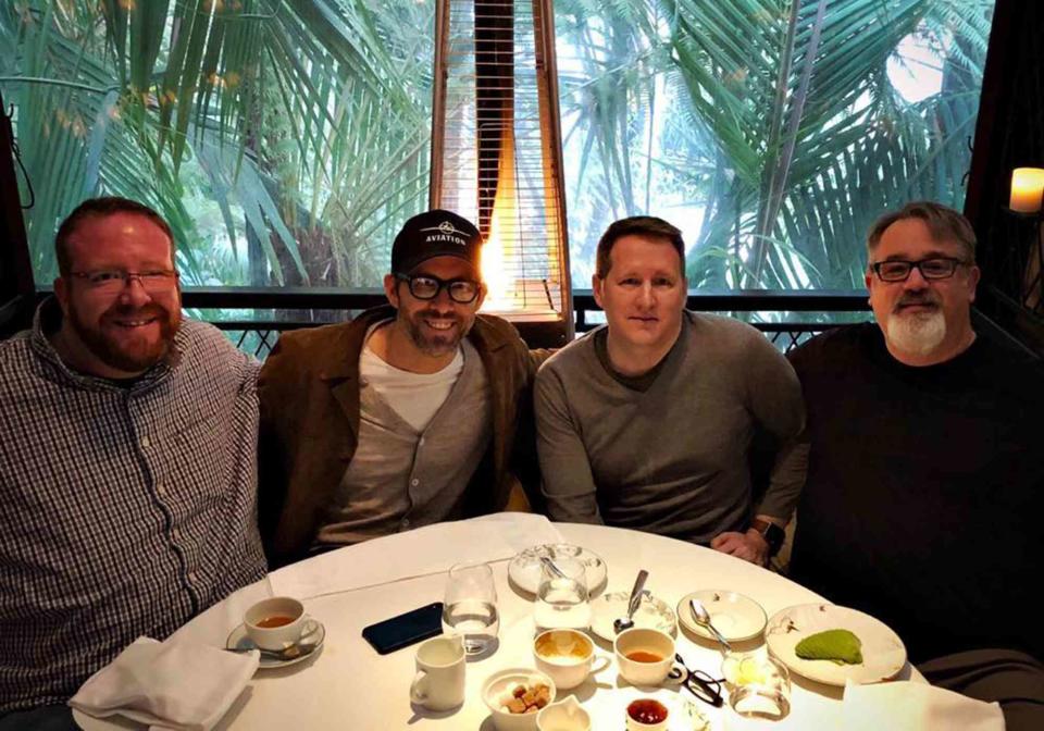 <p>Ryan Reynolds Instagram</p> Ryan Reynolds and his brothers, Jeff, Terry, and Patrick.