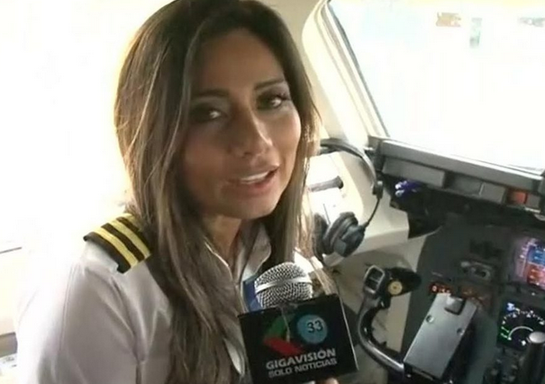 Sisy Arias was excited her first flight as a co-pilot would involve transporting the Brazilian football team. Photo: Supplied.