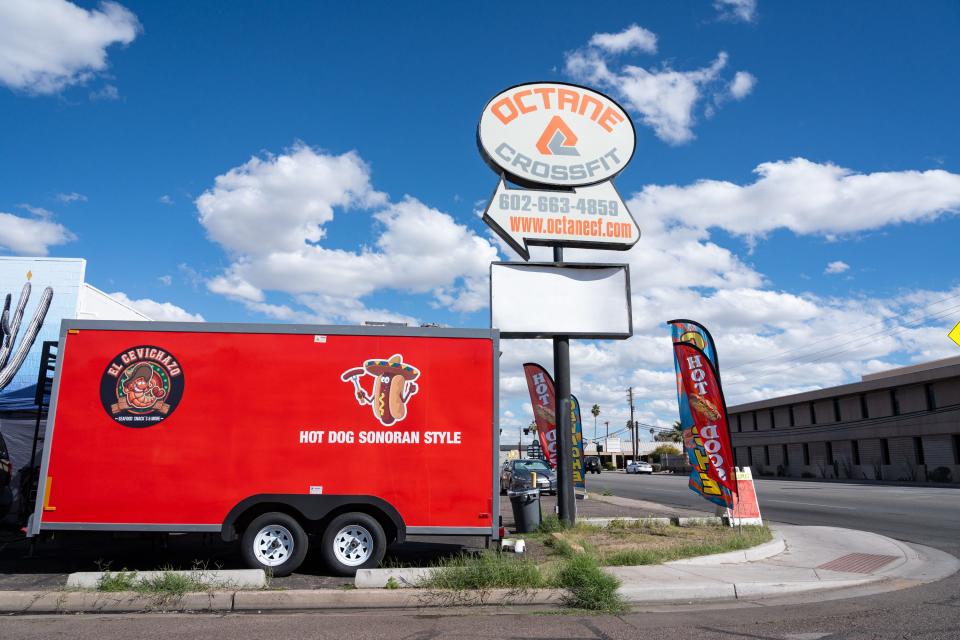 The El Cevichazo food truck on the corner of North 29th Place and Thomas Road on March 3, 2024, in Phoenix.