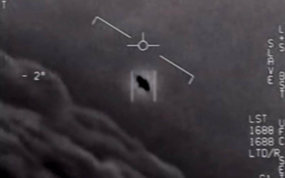 Footage from April 28, 2020 released by the US Department of Defense shows video taken by Navy pilots of interactions with 'unidentified aerial phenomena' - AFP