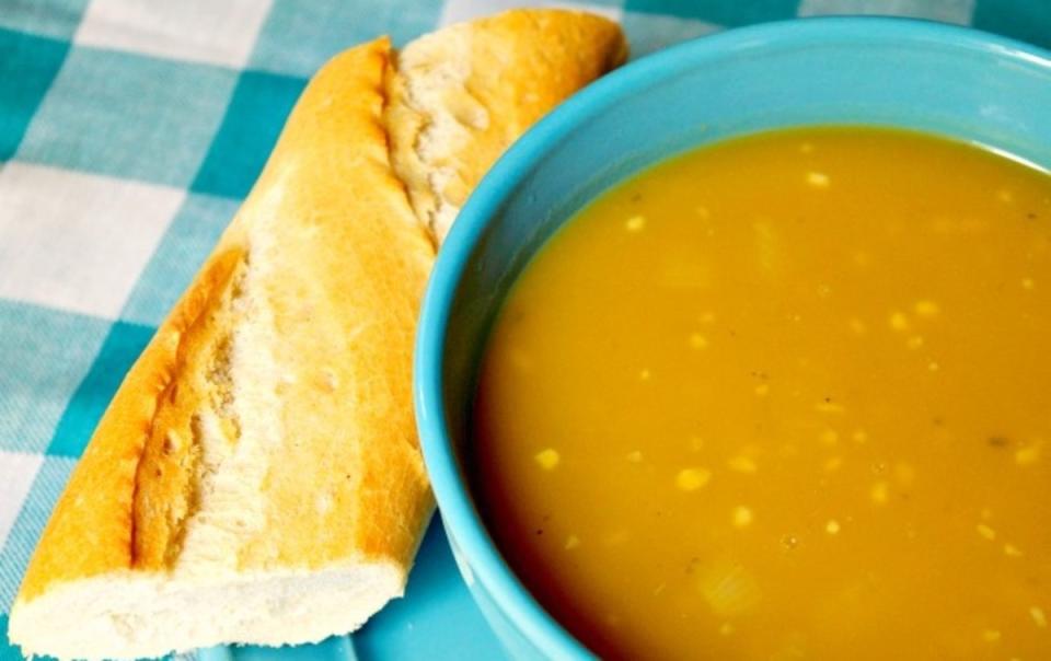 <p>Crock-Pot Ladies</p><p>This slow cooker soup is nourishing, filling, and gets to be dunked into with crusty bread. </p><p><strong>Get the recipe: <a href="https://crockpotladies.com/crockpot-acorn-squash-soup-meatless-monday/" rel="nofollow noopener" target="_blank" data-ylk="slk:Crock Pot Acorn Squash Soup;elm:context_link;itc:0;sec:content-canvas" class="link ">Crock Pot Acorn Squash Soup</a></strong></p>