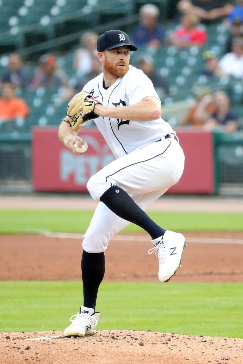 Tigers pitcher Spencer Turnbull throws against Cleveland during the third inning on Monday, May 24, 2021, at Comerica Park.