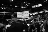 <p>A Trump supporter during the RNC Convention in Cleveland, OH. on July 21, 2016. (Photo: Khue Bui for Yahoo News)</p>