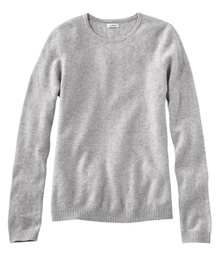 Women's Classic Cashmere Crewneck. Image via L.L. Bean.