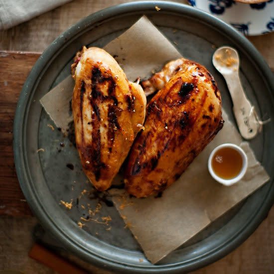 Grilled Chicken Breasts with Grapefruit Glaze