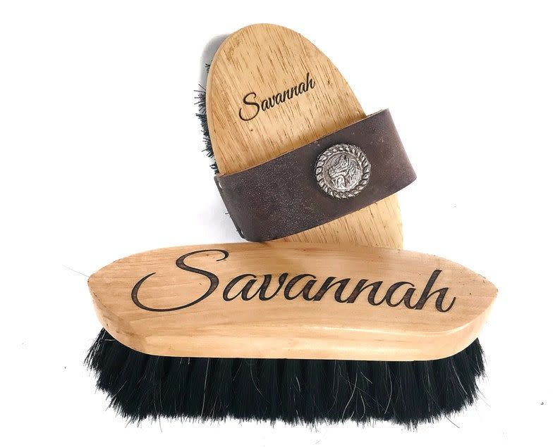 Personalized Equestrian Horse Brush Set