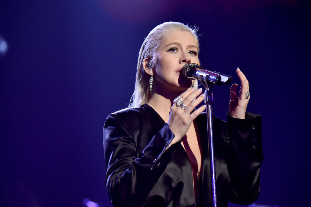 Christina Aguilera surprised fans at the AMAs with a newfound aesthetic [Photo: Getty]