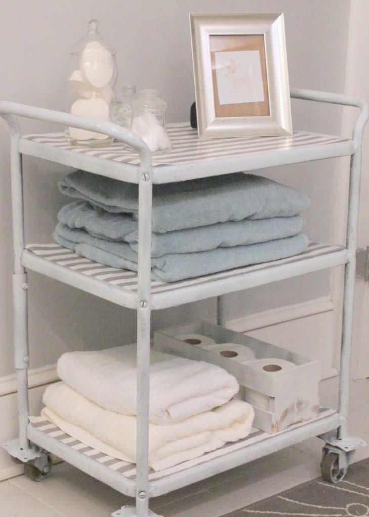 bathroom storage ideas bar cart