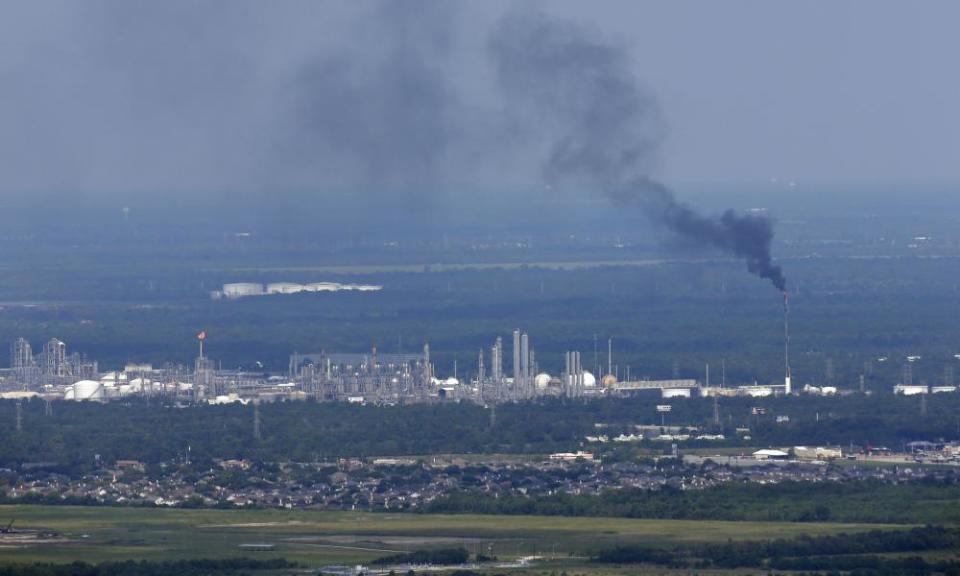 Houston’s petrochemical industry has leaked more than 2,700 tons of extra air pollution in connection with Hurricane Harvey.