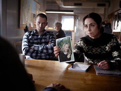 <span class="caption">Mikael Birkkjær as Ulrik Strange and Sofie Grabol as Sarah Lund in The Killing.</span> <span class="attribution"><span class="source">BBC Pictures</span></span>