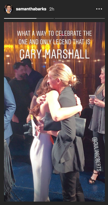 “What a way to celebrate the one and only legend that is Garry Marshall,” Samatha Barks, who has the lead in the show, wrote on Instagram. (Image: Samantha Barks via Instagram)
